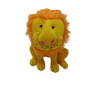 Happy House Orange/Yellow Lion Rattle 6" Plush Stuffed Animal